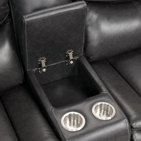 Gatria Gray Sectional from Furniture of America - Luna Furniture