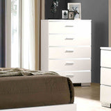 Carlie White 5 Pc Queen Bedroom Set from Furniture of America - Luna Furniture