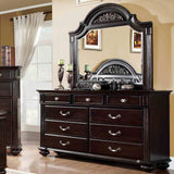 Syracuse Dark Walnut 4 Pc Queen Bedroom Set from Furniture of America - Luna Furniture