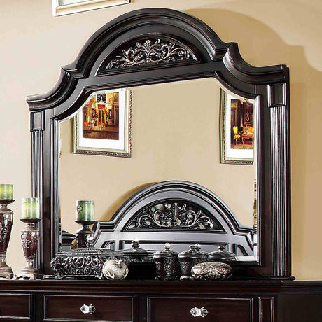 Syracuse Dark Walnut 4-Piece Queen Bedroom Set from Furniture of America - Luna Furniture