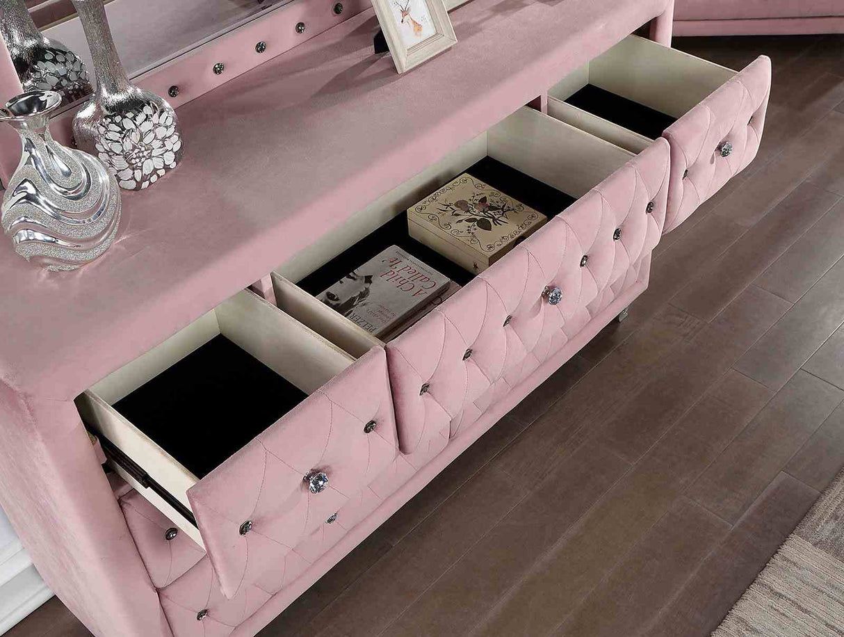 Zohar Pink 4 Pc Twin Bedroom Set from Furniture of America - Luna Furniture