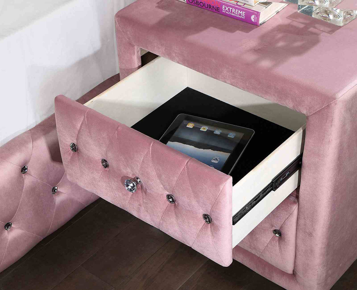 Zohar Pink 4 Pc Full Bedroom Set from Furniture of America - Luna Furniture
