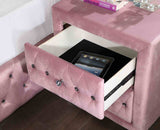 Zohar Pink 5 Pc Queen Bedroom Set from Furniture of America - Luna Furniture