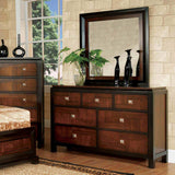 Patra Acacia/Walnut 5 Pc Queen Bedroom Set from Furniture of America - Luna Furniture