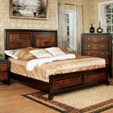 Patra Acacia/Walnut Queen Bed from Furniture of America - Luna Furniture