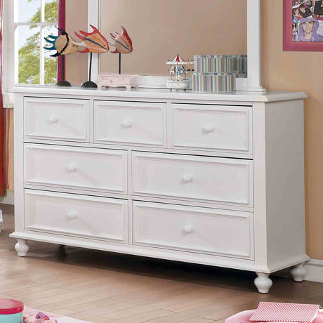 Olivia White 4 Pc Twin Bedroom Set from Furniture of America - Luna Furniture
