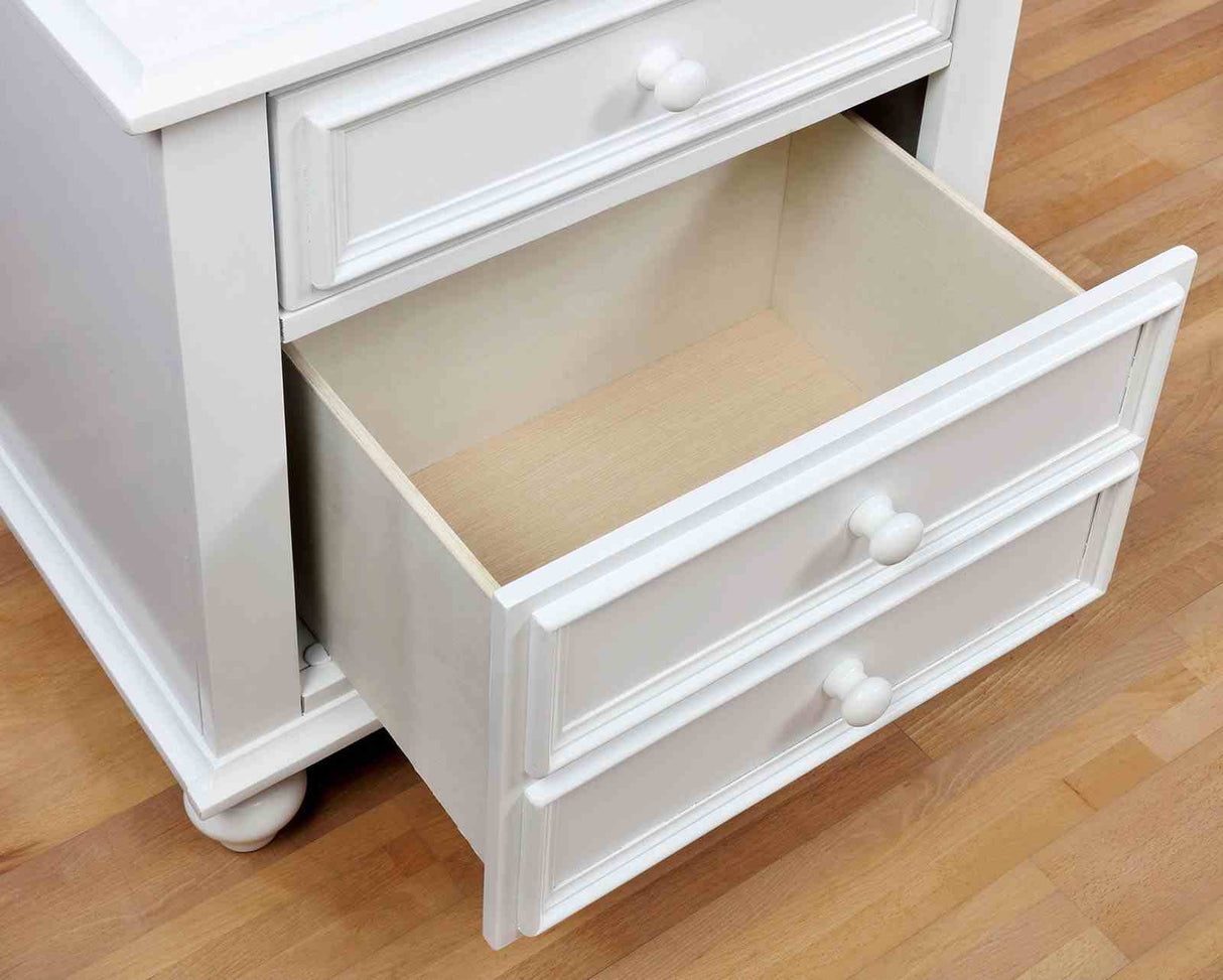 Olivia White 4 Pc Full Bedroom Set from Furniture of America - Luna Furniture
