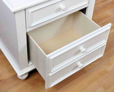Olivia White 4 Pc Full Bedroom Set from Furniture of America - Luna Furniture