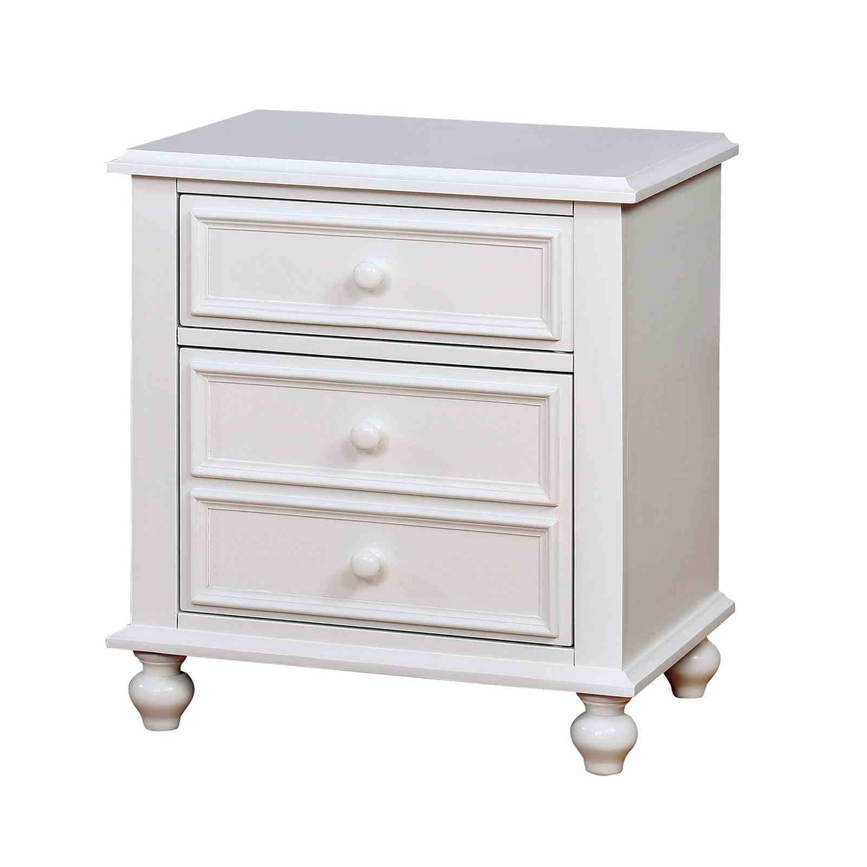Olivia White 4 Pc Twin Bedroom Set from Furniture of America - Luna Furniture