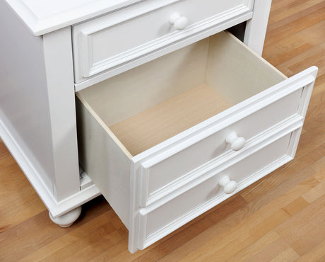 Olivia White Night Stand from Furniture of America - Luna Furniture