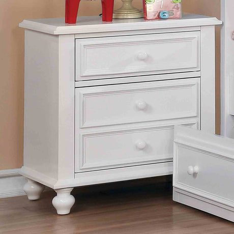 Olivia White 4 Pc Twin Bedroom Set from Furniture of America - Luna Furniture