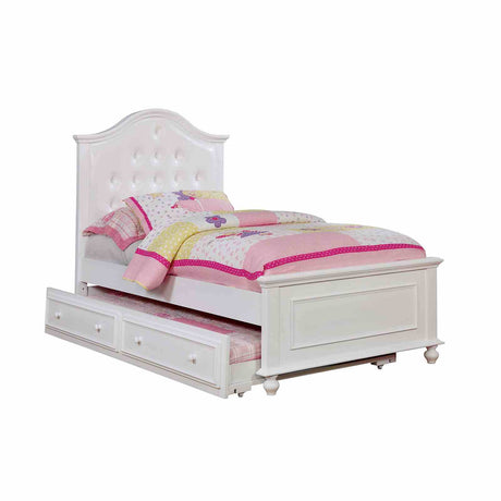 Olivia White 4 Pc Twin Bedroom Set from Furniture of America - Luna Furniture