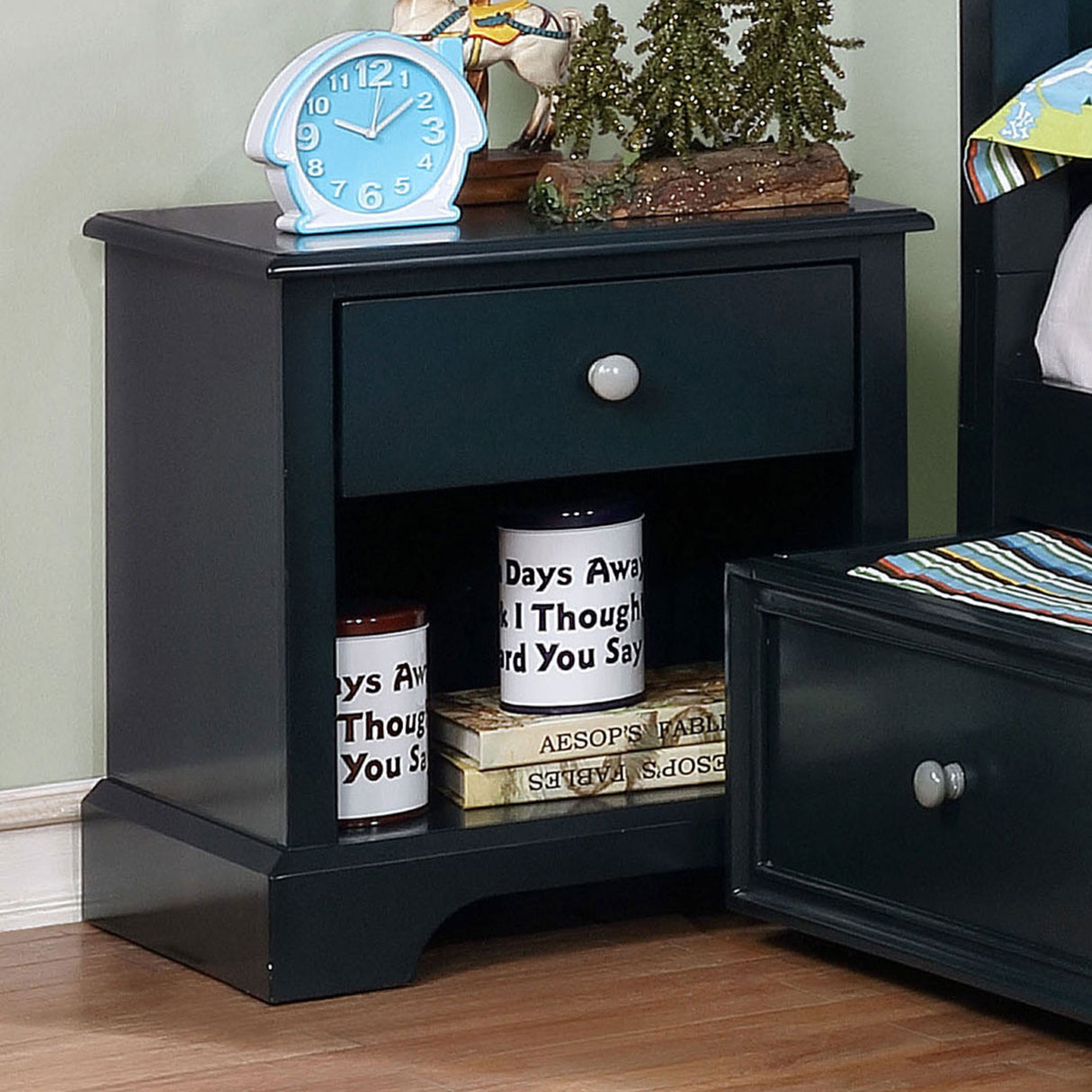 Diane Blue Night Stand from Furniture of America - Luna Furniture