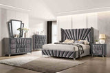 Carissa Gray 5 Pc Queen Bedroom Set from Furniture of America - Luna Furniture
