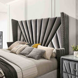 Carissa Gray 4 Pc Queen Bedroom Set from Furniture of America - Luna Furniture