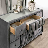 Carissa Gray 4 Pc Queen Bedroom Set from Furniture of America - Luna Furniture