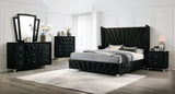 Carissa Black Mirror (Mirror Only) from Furniture of America - Luna Furniture