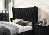 Carissa Black 5 Pc Queen Bedroom Set from Furniture of America - Luna Furniture