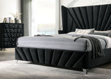 Carissa Black King Upholstered Bed from Furniture of America - Luna Furniture