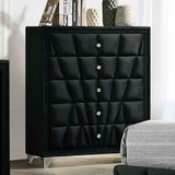 Carissa Black 5 Pc Queen Bedroom Set from Furniture of America - Luna Furniture
