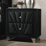 Carissa Black 5 Pc Queen Bedroom Set from Furniture of America - Luna Furniture