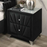 Carissa Black 4 Pc Queen Bedroom Set from Furniture of America - Luna Furniture