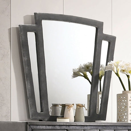 Carissa Gray Mirror (Mirror Only) from Furniture of America - Luna Furniture