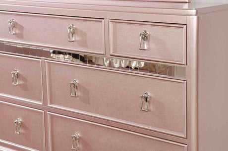 Ariston Rose Gold 4-Piece Queen Bedroom Set from Furniture of America - Luna Furniture
