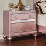Avior Rose Gold 4 Pc Queen Bedroom Set from Furniture of America - Luna Furniture