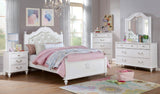 Belva White Twin Bed from Furniture of America - Luna Furniture