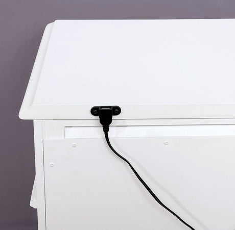 Belva White Night Stand from Furniture of America - Luna Furniture