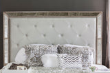 Loraine Champagne Tufted Queen Panel Bed from Furniture of America - Luna Furniture