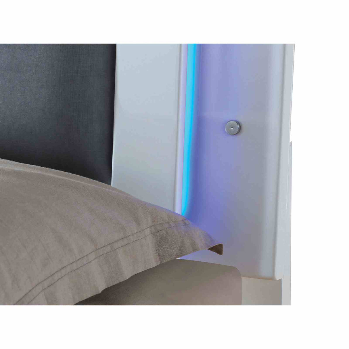 Clementine Glossy White LED King Bed from Furniture of America - Luna Furniture