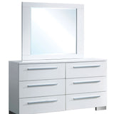 Clementine Glossy White Mirror (Mirror Only) from Furniture of America - Luna Furniture