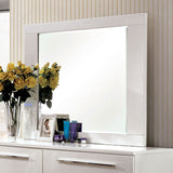 Clementine Glossy White Mirror (Mirror Only) from Furniture of America - Luna Furniture