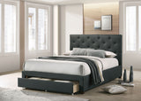 Sybella Dark Gray King Bed from Furniture of America - Luna Furniture