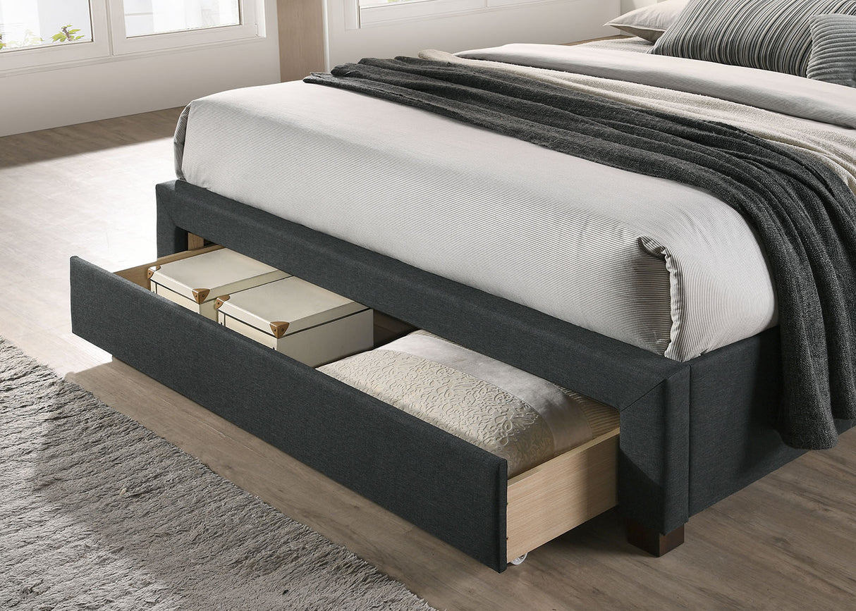 Sybella Dark Gray King Bed from Furniture of America - Luna Furniture