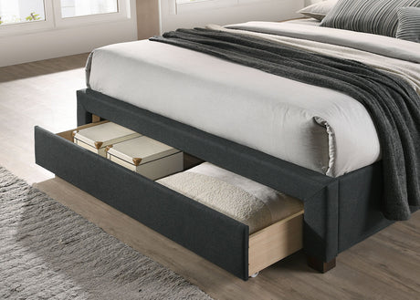 Sybella Dark Gray King Bed from Furniture of America - Luna Furniture