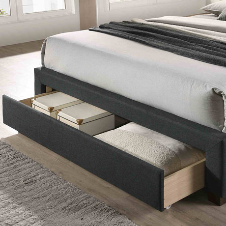 Sybella Dark Gray King Bed from Furniture of America - Luna Furniture