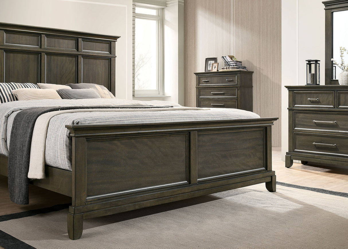 Houston Gray Queen Panel Bed from Furniture of America - Luna Furniture