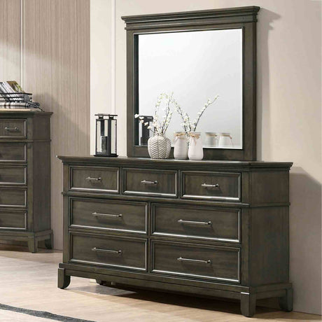 Houston Gray 5-Piece Queen Bedroom Set from Furniture of America - Luna Furniture