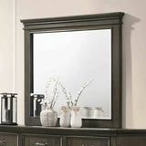 Houston Gray Mirror (Mirror Only) from Furniture of America - Luna Furniture