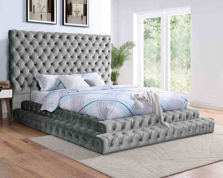 Stefania Gray 5-Piece Queen Bedroom Set from Furniture of America - Luna Furniture