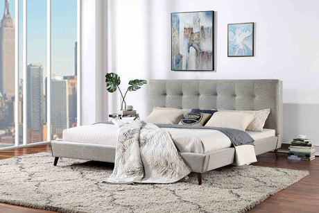Leomin Gray King Bed from Furniture of America - Luna Furniture