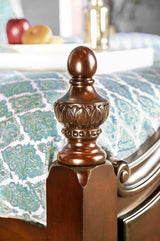 Mandura Cherry 5 Pc Queen Bedroom Set from Furniture of America - Luna Furniture