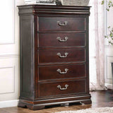 Mandura Cherry 5 Pc Queen Bedroom Set from Furniture of America - Luna Furniture
