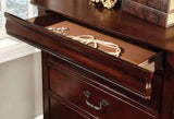 Mandura Cherry 5 Pc Queen Bedroom Set from Furniture of America - Luna Furniture