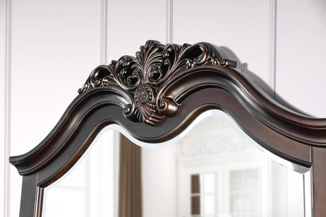 Mandura Cherry Mirror (Mirror Only) from Furniture of America - Luna Furniture