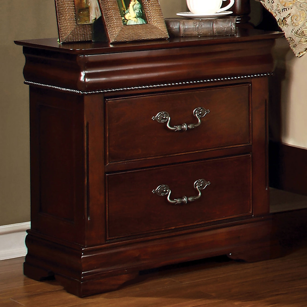 Mandura Cherry Night Stand from Furniture of America - Luna Furniture
