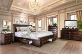 Brandt Brown Cherry Queen Bed from Furniture of America - Luna Furniture